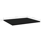 Bookshelf Boards -SKM Bookshelf Boards 4 pcs Black 23.6"x19.7"x0.6" Chipboard