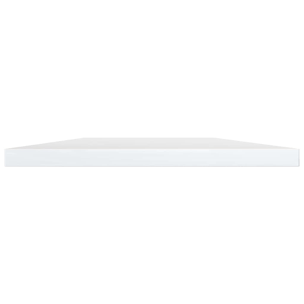 vidaXL High Gloss White Bookshelf Boards – Modern, Simplistic 39.4&quot;x7.9&quot;x0.6&quot; Engineered Wood Panels – 4 Pack, Easy to Clean and Compatible with Various Decor Styles
