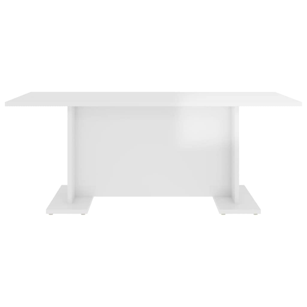 vidaXL Coffee Table High Gloss White 40.7"x23.6"x15.7" Engineered Wood