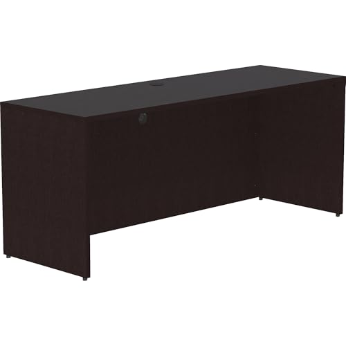 Lorell, LLR18212, Essentials Espresso Laminate Credenza Shell, 1 Each