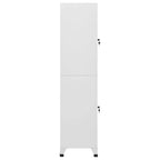 Vidaxl Industrial Style Steel Locker Cabinet With 2 Compartments, Secure Storage For Changing Rooms, Easy To Clean, Gray - Perfect For Organized Environment