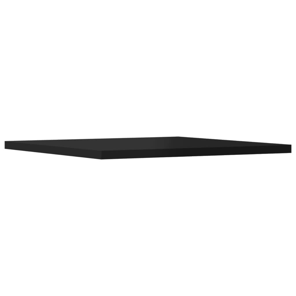 vidaXL High-Gloss Black Bookshelf Boards 8-Piece Set, 15.7x15.7x0.6, Engineered Wood, Easy-Clean, Perfect for Additional Storage