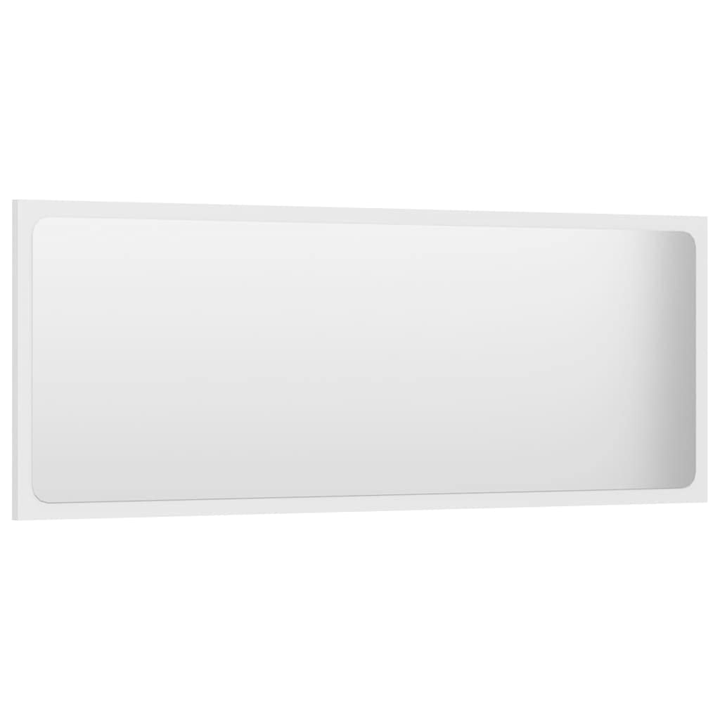 vidaXL Bathroom Mirror Vanity Unit Washroom Wall Furniture Home Decor Interior Hallway Bedroom Laundry Room Dressing 39.4&quot; White Engineered Wood