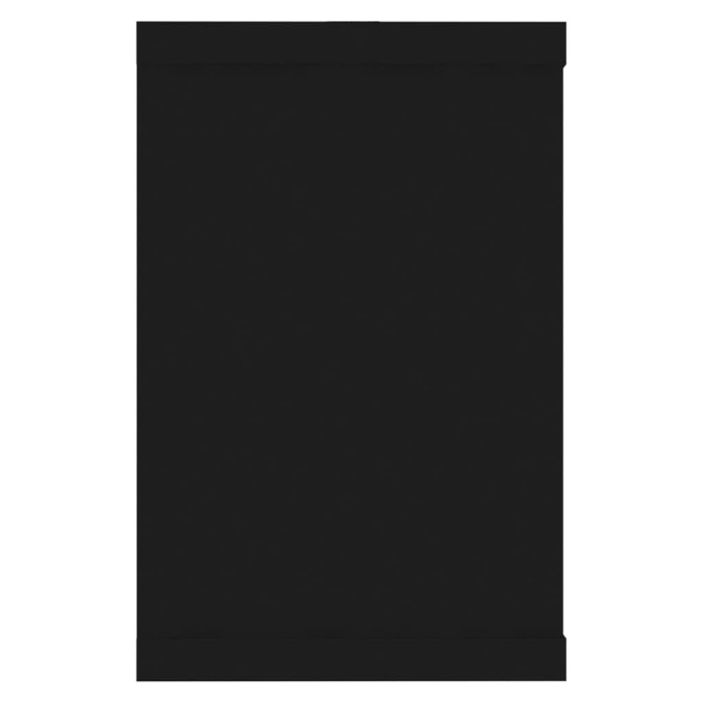 vidaXL Wall Cube Shelves 4 pcs Black 23.6&quot;x5.9&quot;x9.1&quot; Engineered Wood