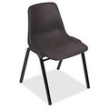 Black Polypropylene Seat - Black Polypropylene Back - Black, Powder Coated Metal Frame - Arched Base - 19.3" Width X 19.3" Depth X 31" Height - 4 / Ca-85567-Furniture
