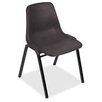 Black Polypropylene Seat - Black Polypropylene Back - Black, Powder Coated Metal Frame - Arched Base - 19.3" Width X 19.3" Depth X 31" Height - 4 / Ca-85567-Furniture