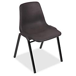 Black Polypropylene Seat - Black Polypropylene Back - Black, Powder Coated Metal Frame - Arched Base - 19.3" Width X 19.3" Depth X 31" Height - 4 / Ca-85567-Furniture
