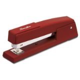 Swingline 747 Classic Full Strip Stapler, 20-Sheet Capacity, Lipstick Red