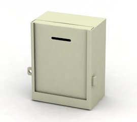 Sturdy Lockable Wall-Mounting Charity Donation Collection Box Heavy Duty Thick Metal Secured Charity Box Fundraising Donation An