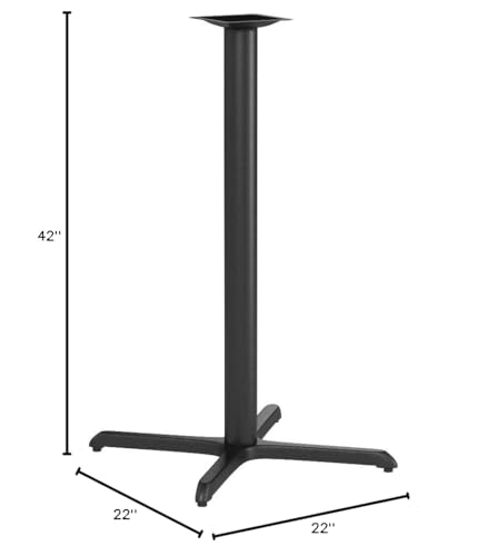 Flash Furniture 22'' X 22'' Restaurant Table X-Base With 3'' Dia. Bar Height Column