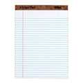 Tops The Legal Pad Perforated Writing Pads, 8 1/2' X 11 3/4', Legal Ruled, 50 Sheets, White/Blue, Pack Of 12