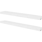 vidaXL Modern Wall Display Shelves - Set of 4 Matte White MDF – Invisible Mounting System – Ideal for Books & Collectibles
