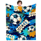 Soccer Blankets For Boys, Soccer Blanket Gifts For Soccer Lovers, Soccer Gifts, Soccer Gifts For Boys 8-12, Soccer Gifts Blanket