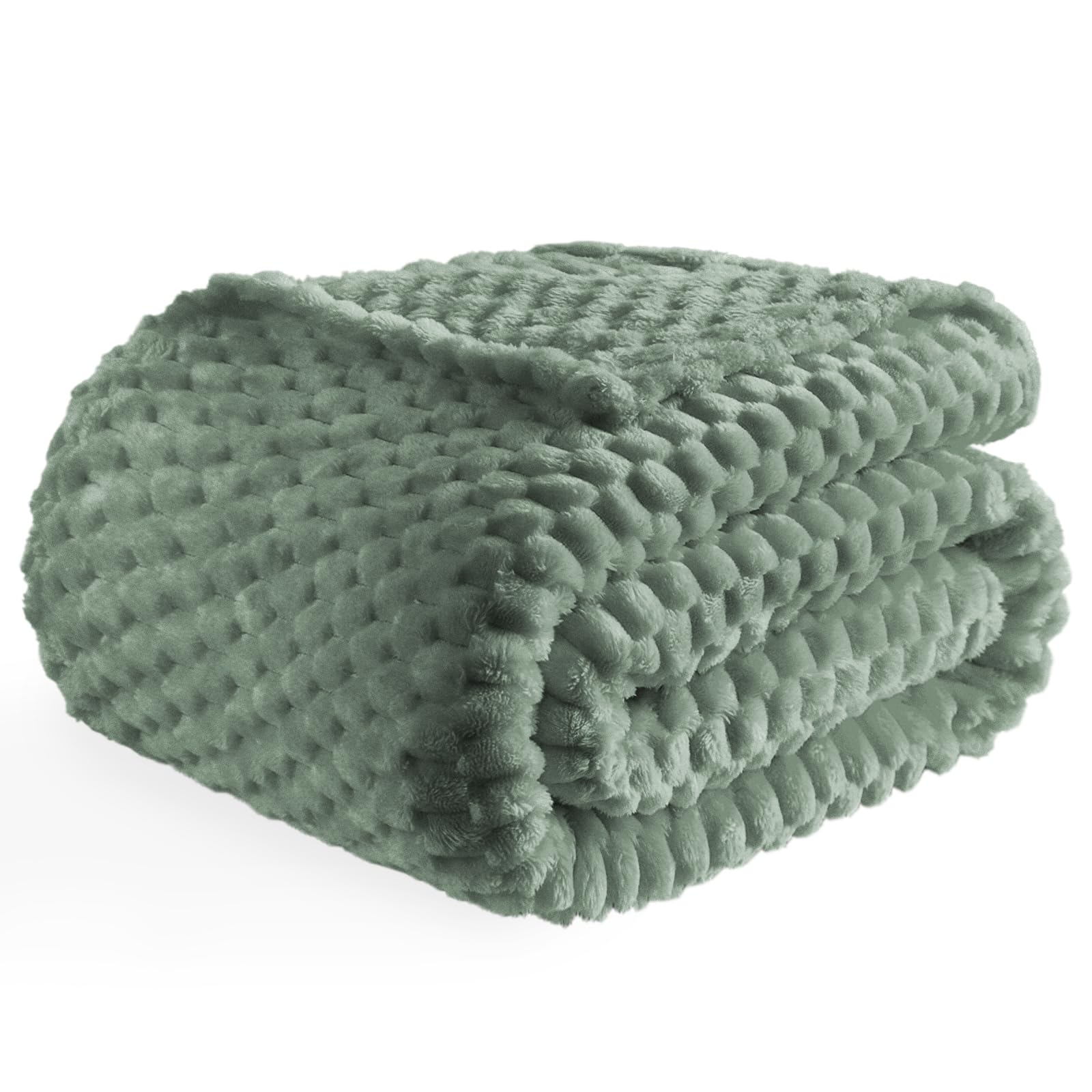 Bnuitland Sage Green Flannel Throw Blanket (50X40 Inches), 300 Gsm Fleece Cozy Warm Soft Lightweight Bed Sofa Blanket For Babys
