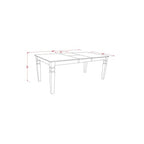East West Furniture WEAV6-LWH-W 6Pc Rectangle 42/60" Family Table with 18 in Leaf and 4 Wood Seat Chairs Plus 1 Bench