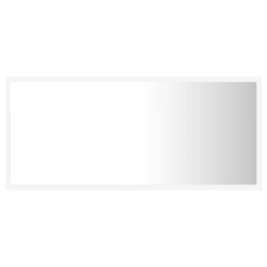vidaXL LED Bathroom Mirror Home Vanity Unit Washroom Wall Furniture Interior Hallway Bedroom Laundry Room Dressing 35.4" White Acrylic