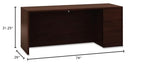 Hon 10500 Series 2 Drawer Right Pedestal Credenza