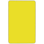 Flash Furniture Mobile Rectangular Hp Laminate Activity Table With Height Adjustable Short Legs, 36"W X 72"L, Yellow