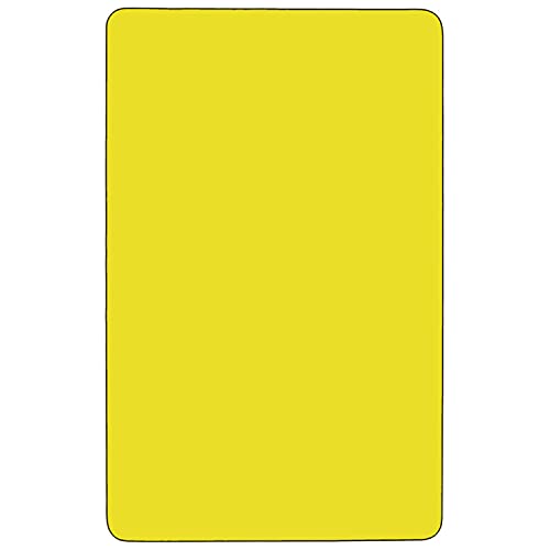Flash Furniture 24x48 Yellow Activity table, 24" W x 48" D x 30.25" H