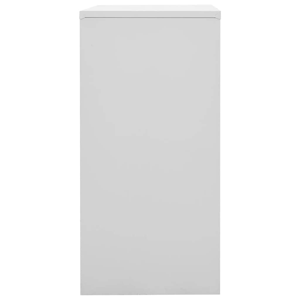 Vidaxl Industrial Style Locker Cabinet 35.4&quot;X17.7&quot;X36.4&quot;, Steel Office Organizer With Lockable Compartments, Storage For Schools And Offices - Light Gray And Red