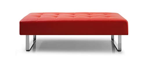 HomeRoots Furniture 52' X 24' X 16' Red Faux Leather Bench