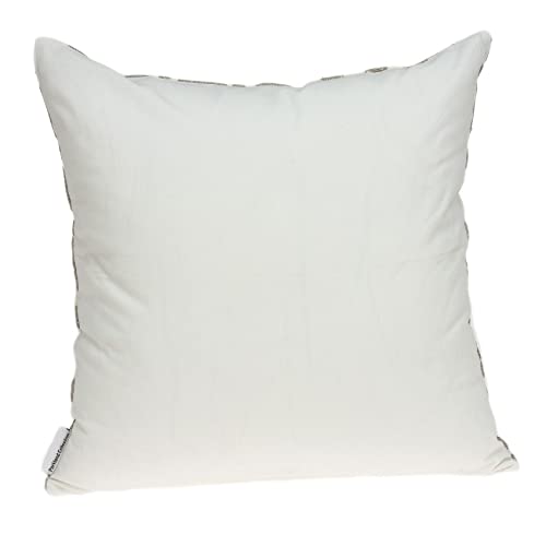 HomeRoots 100% Cotton Parkland Collection Noori Bling Ivory Pillow Cover
