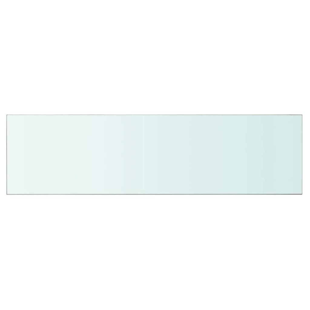 vidaXL Clear Tempered Glass Shelf Panel for Slatwalls - 43.3&quot;x11.8&quot; Design - Up to 33.1 lbs Load Capacity - Easy Clean Surface - Modern Home and Shop Display Accessory