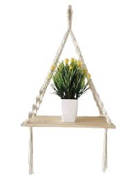 Wall Hanging Shelves, Hanging Plant Shelf, Macrame Wall Hanging Shelf For Bedroom Bathroom Living Room Home Decor.