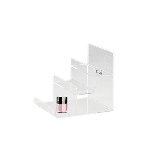 Clear Acrylic 3-Tier Display Stand Acrylic Riser Display Shelf for Amiibo Funko POP Figures 3 Step Acrylic Wallet Display Organi