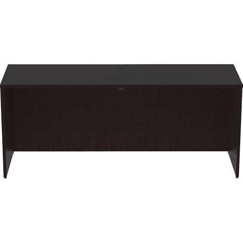 Lorell, LLR18212, Essentials Espresso Laminate Credenza Shell, 1 Each