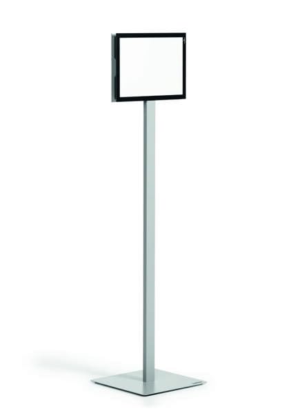 Durable Info Stand Basic Letter Size Floor Stand, with DURAFRAME Magnetic Frames, Dual Orientation, Quality Design (501057)