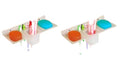 BELLERBIRD Plastic 4 in 1 Multipurpose Kitchen/Bathroom Shelf/PasteBrush Stand/ (Transparent) Acrylic Wall Shelf (Number of She