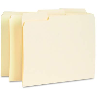 Business Source Interior File Folder - Letter - 8.5Amp;Quot; X 11Amp;Quot; - 1/3 Cut Tab On Assorted Position - 100 / Box - 11Pt