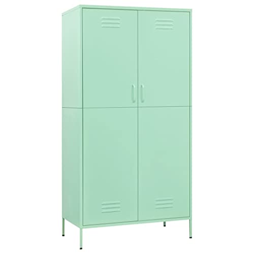 vidaXL Wardrobe Mint 35.4x19.7x70.9 Steel