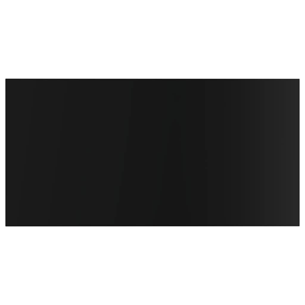 vidaXL Engineered Wood Bookshelf Boards, Black - 4 pcs Set, Heavy-Duty Replacement/Additional Boards for Storage Shelves