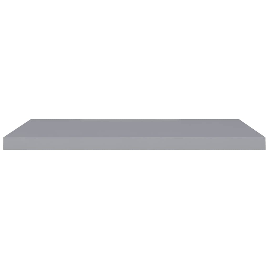 vidaXL Modern Floating Wall Shelves - Set of 2, Invisible Mounting System, Honeycomb MDF - Gray, Durable Metal Frame Construct - 35.4&quot;x9.3&quot;x1.5&quot;