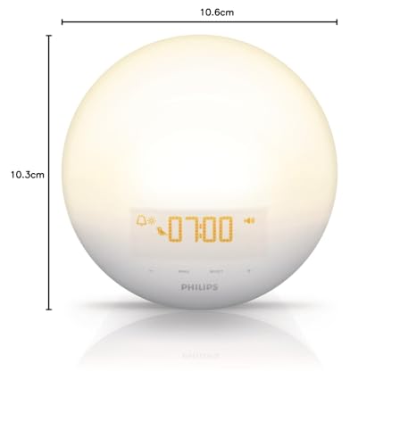 Philips Wake-Up Light Alarm Clock With Sunrise Simulation And Sunset Fading Night Light, White (Hf3510)