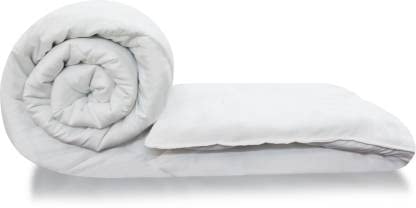 Elstone Home Printed Double Comforter (Microfiber, White)