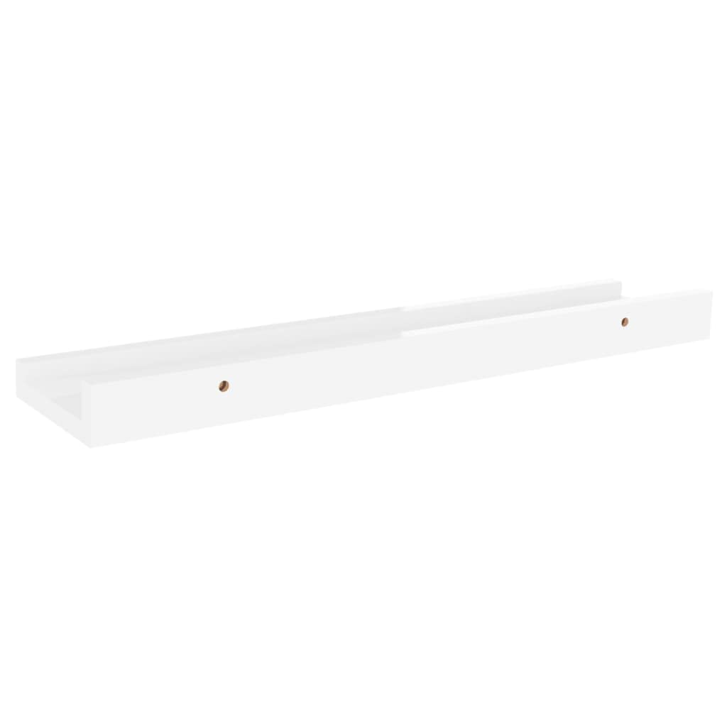 vidaXL MDF Wall Shelves Set - High Gloss White Display Shelves - Versatile and Modern Small Space Storage - Suitable for Books, Succulents, Ornaments