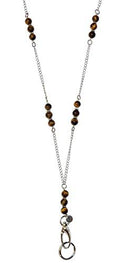 Womens' S Stainless Steel Beaded Chain Lanyard, 34' Made In Usa, Id Badge Card Holder Teacher Nurse Cruise Phone Keys