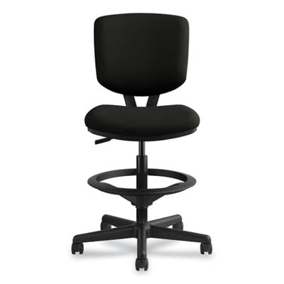 Hon Volt Leather Task Stool-Stool Task Chair, 27&quot;X29-1/2&quot;X49&quot;, Leather/Black