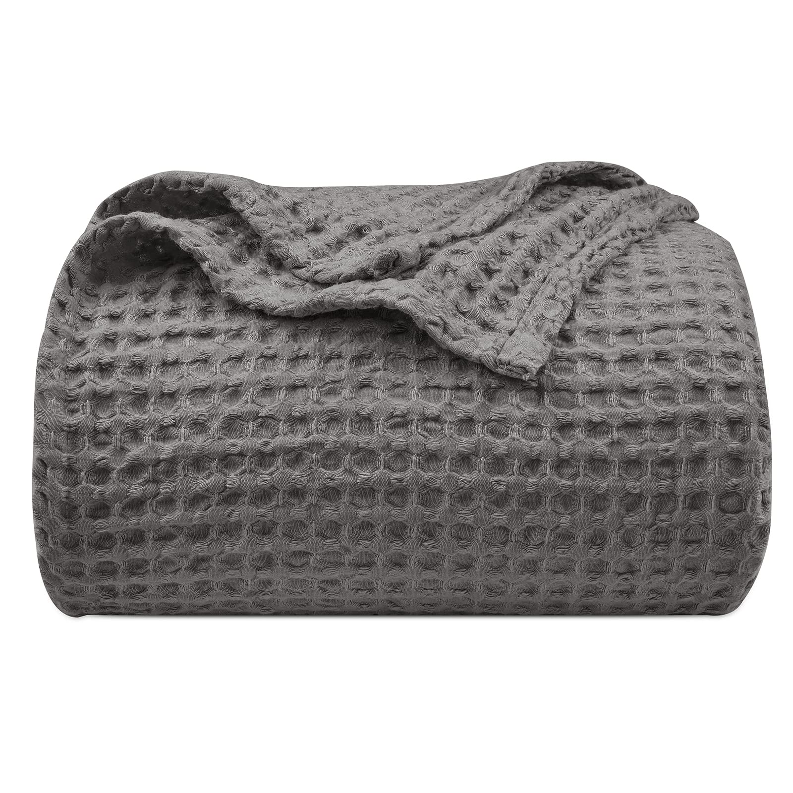 Phf Ultra Soft Waffle Weave Blanket Twin Size 66'X 90'- Washed Lightweight Breathable Cozy Woven Blanket Perfect For Spring Su