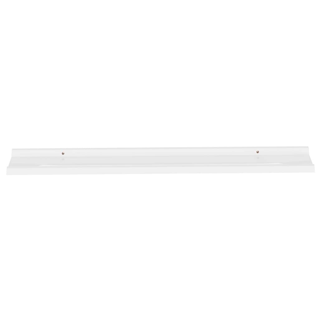 vidaXL Modern Wall-Mounted Shelves - White MDF - Set of 2 - Versatile and Space-Saving - Size 39.4&quot;x3.5&quot;x1.2&quot;