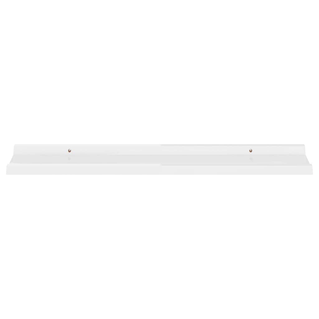 vidaXL Wall-Mounted MDF Shelves 4 pcs Set, 31.5&quot;x3.5&quot;x1.2&quot;, High Gloss White, Suitable for Home Décor and Storage - Assembly Required