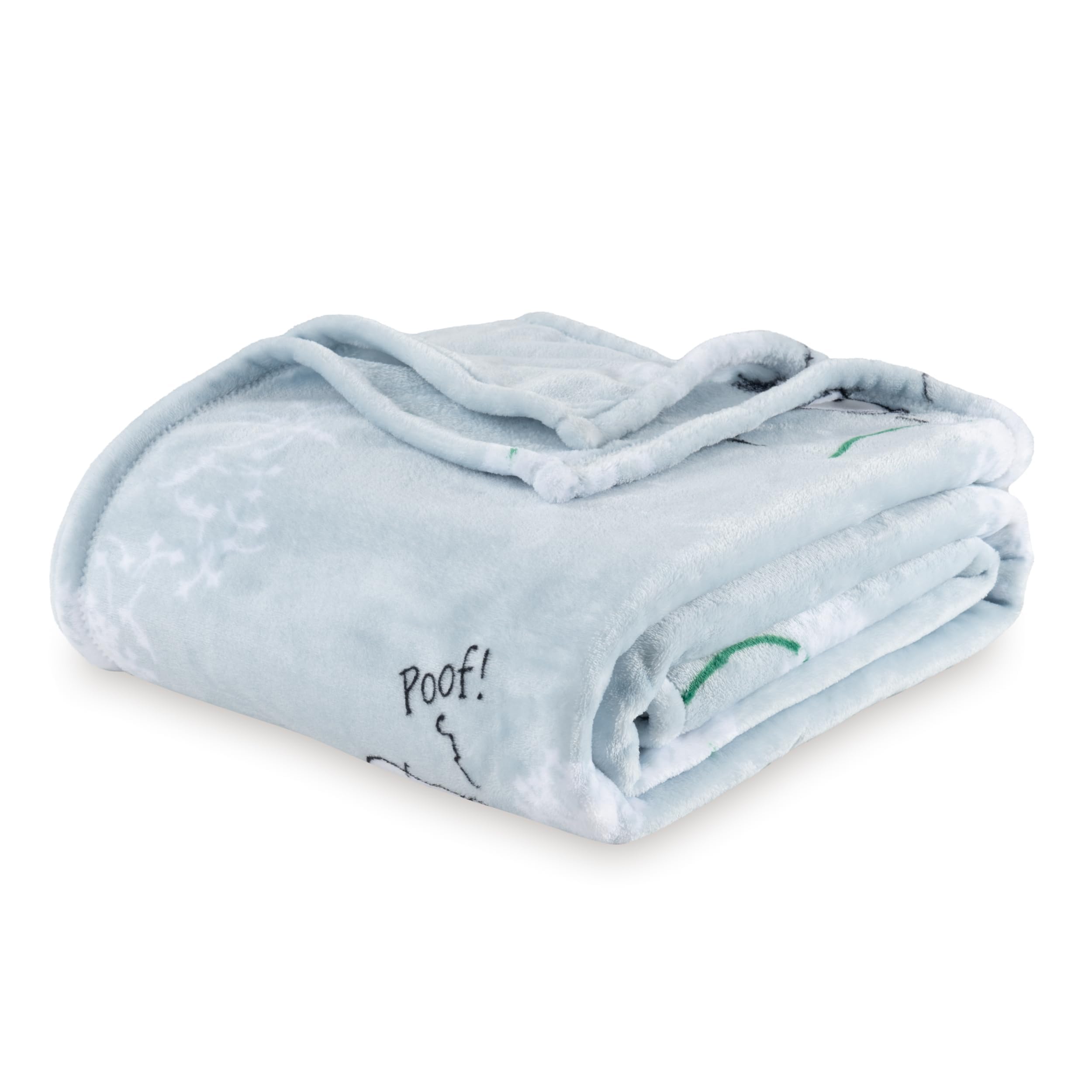 Berkshire Blanket Peanuts Velvetloft Cute Character Snoopy Plush Blanket,Peanuts Snoopy Make A Wish Spring Blue,King 90 In X 108