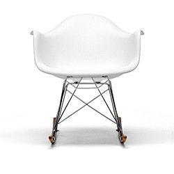 Wholesale Interiors Baxton Studio Vinyl And Chromed Steel Accent Chair In White