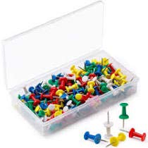 Push Pins, Thumb Tacks, Sharp Steel Point, 3/8    Long, Perfect For Office, Home, School - 500-Pack (Assorted Colors)