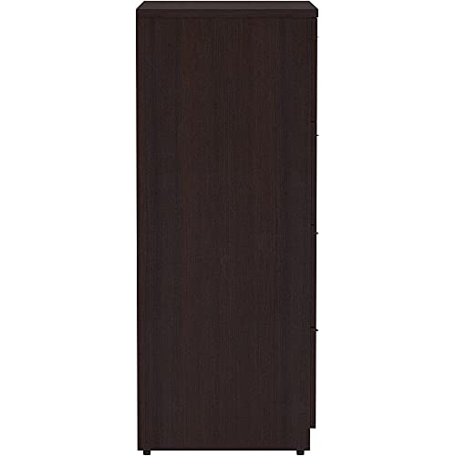 Lorell Essentials Espresso 4-Drawer Lateral File