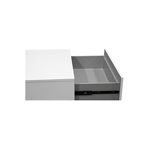 Best Master Furniture Florence White Modern 2-Drawer Bedroom Nightstand