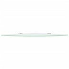 vidaXL Corner Shelf - Versatile White Tempered Glass Wall Corner Shelf with Chrome Supports, Ideal for Kitchen, Bathroom, Living Room, Easy to Install and Clean